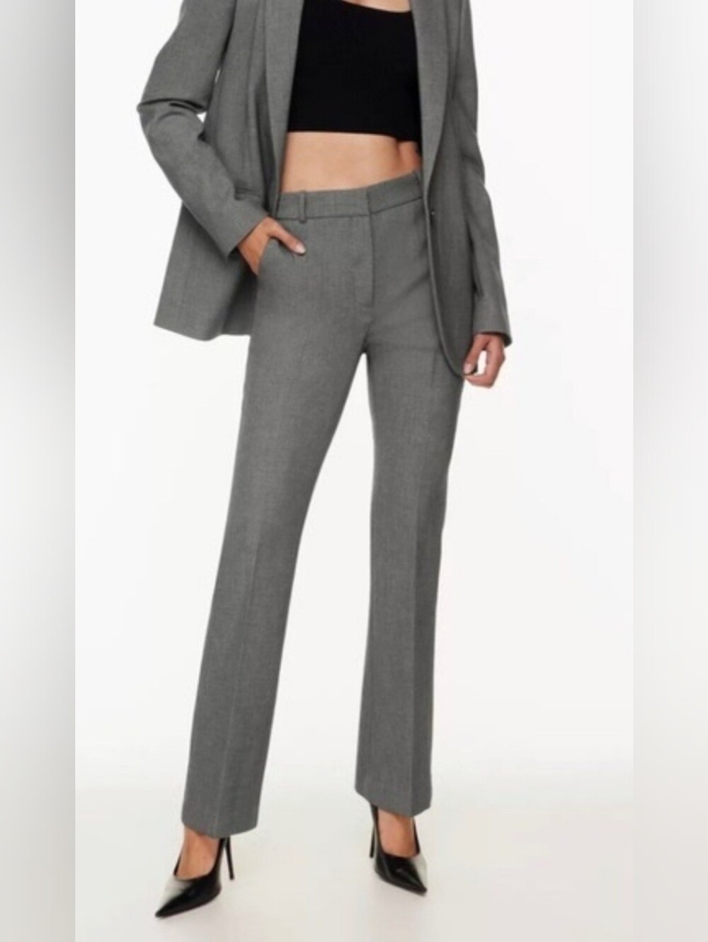 Aritzia Babaton Program Pant in Dark Charcoal Gray Size 2